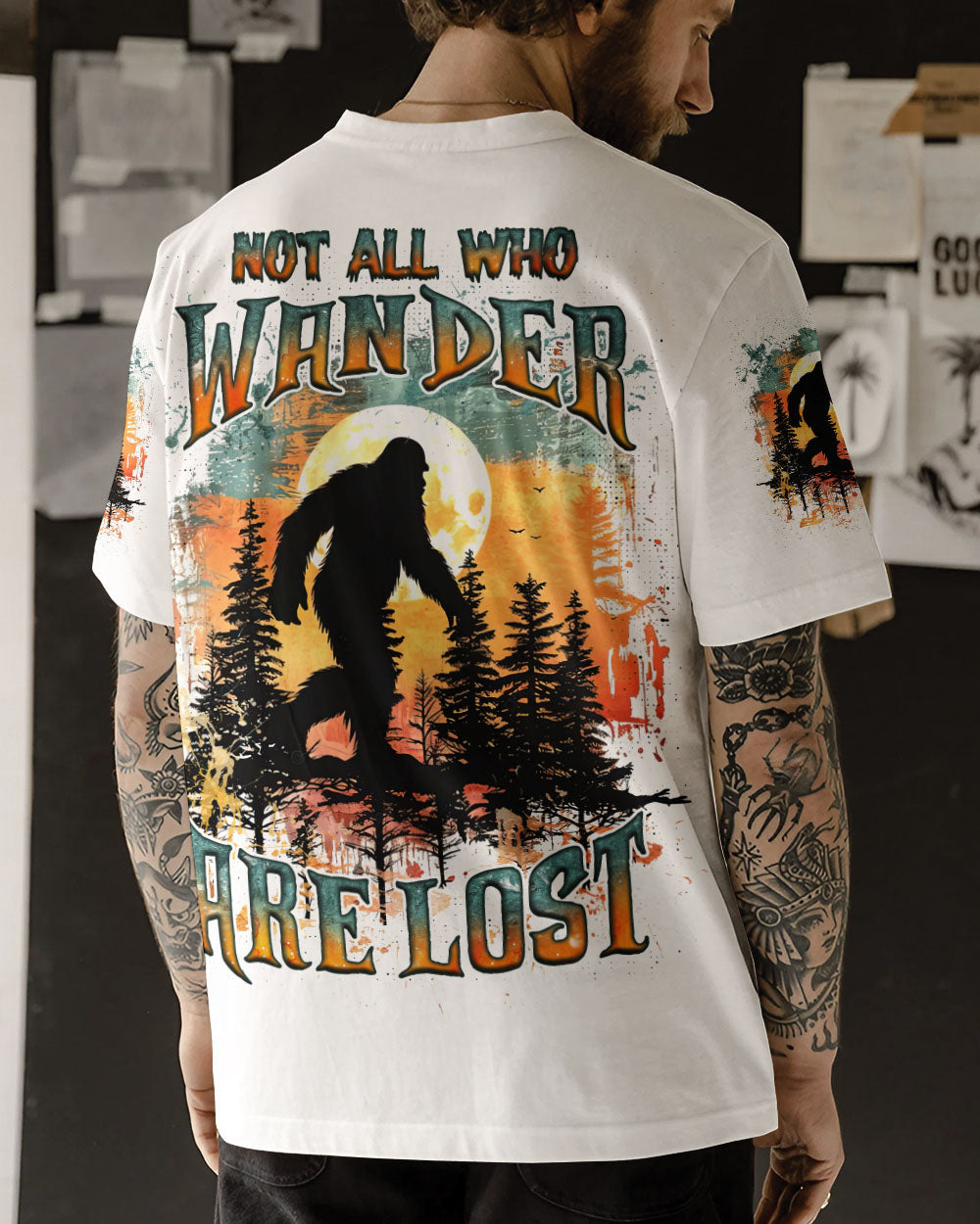 NOT ALL WHO WANDER ARE LOST BIGFOOT  ALL OVER PRINT - TLNZ3010243
