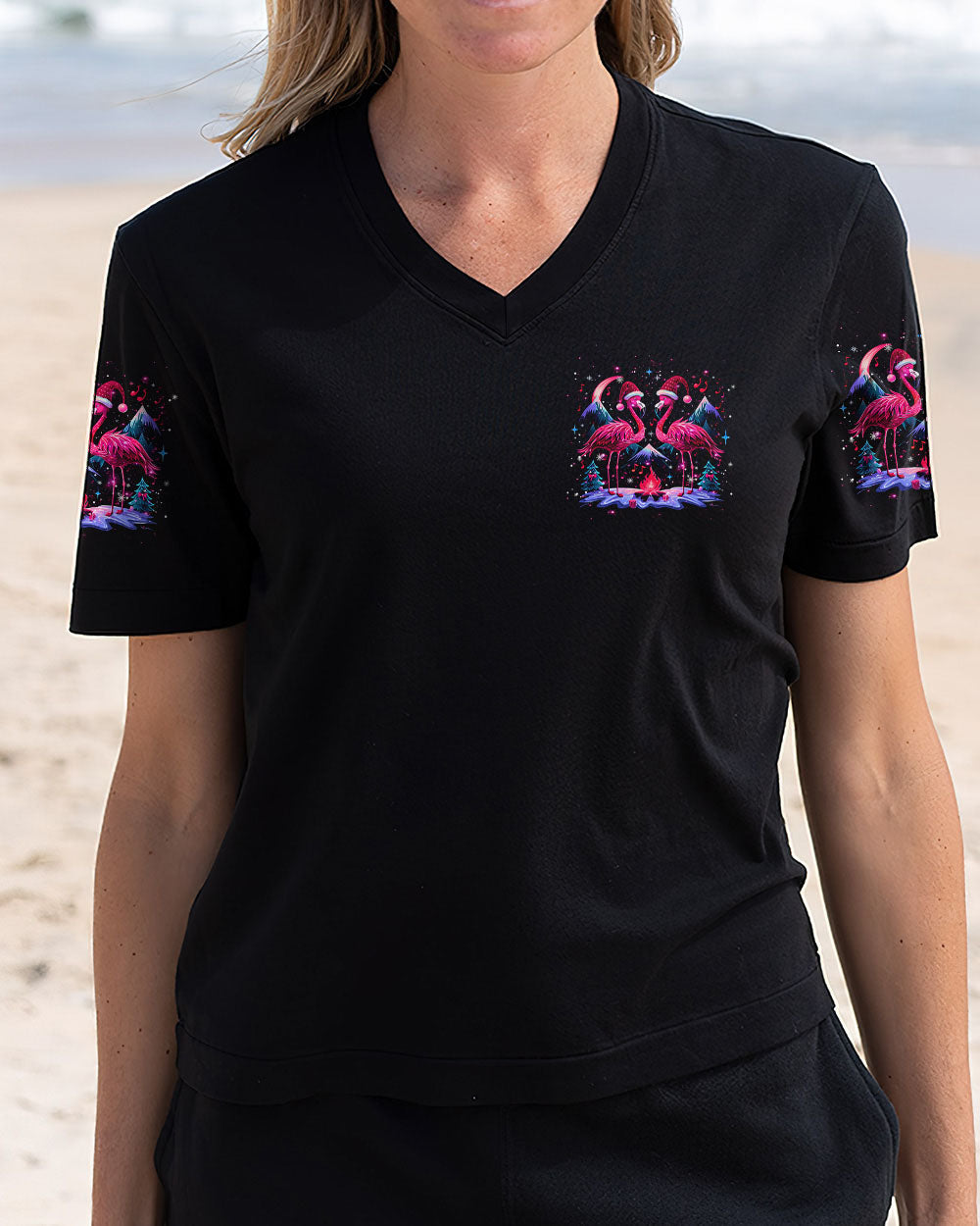 MAKING MEMORIES ONE CAMPFIRE AT A TIME FLAMINGO CHRISTMAS  ALL OVER PRINT - TLNZ3110242