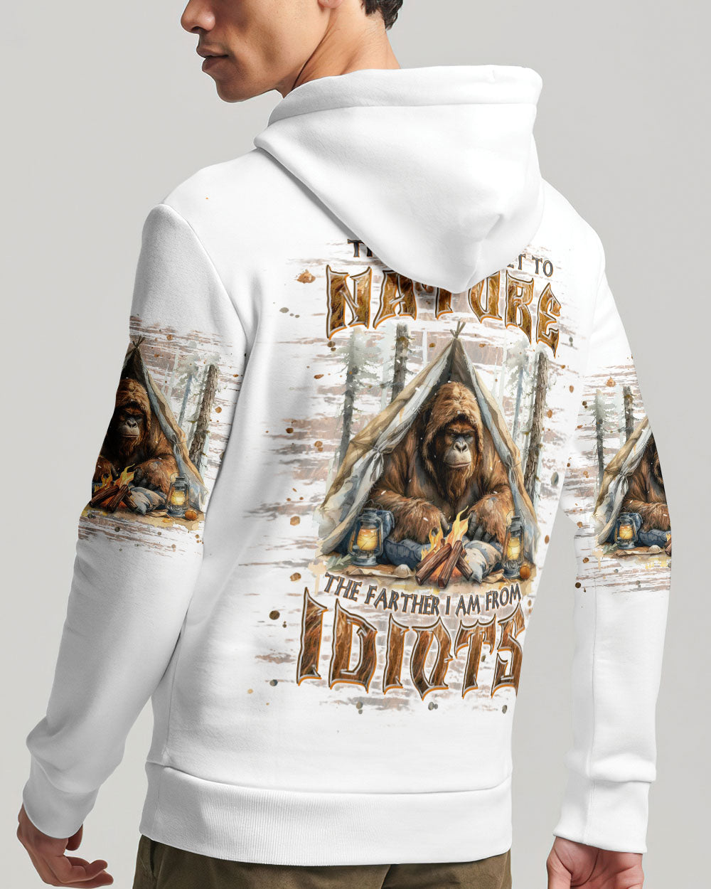 THE CLOSER I GET TO NATURE BIGFOOT ALL OVER PRINT - TLPQ0108241