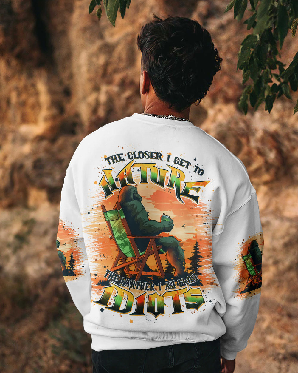 THE CLOSER I GET TO NATURE BIGFOOT ALL OVER PRINT - TLPQ0111241