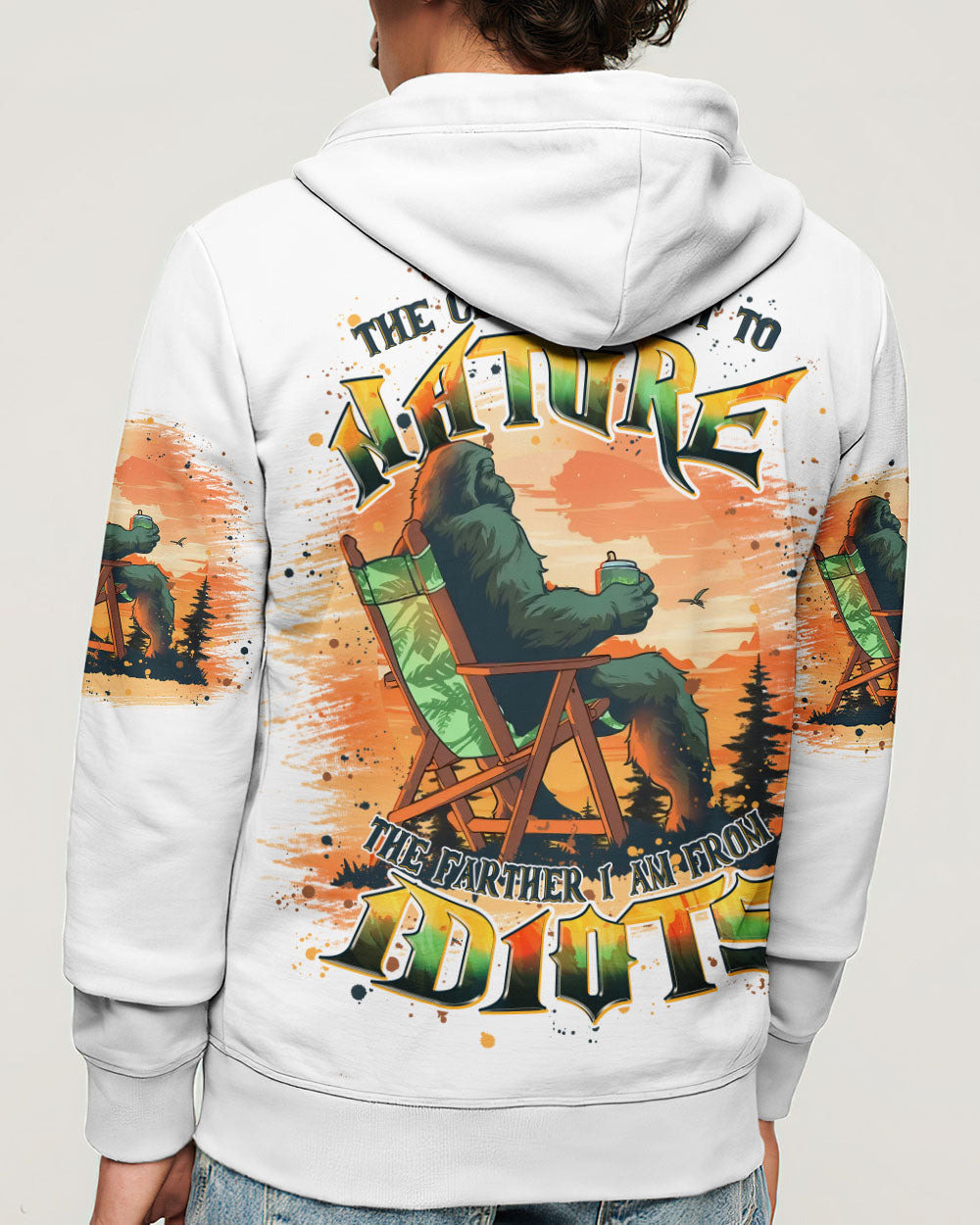 THE CLOSER I GET TO NATURE BIGFOOT ALL OVER PRINT - TLPQ0111241