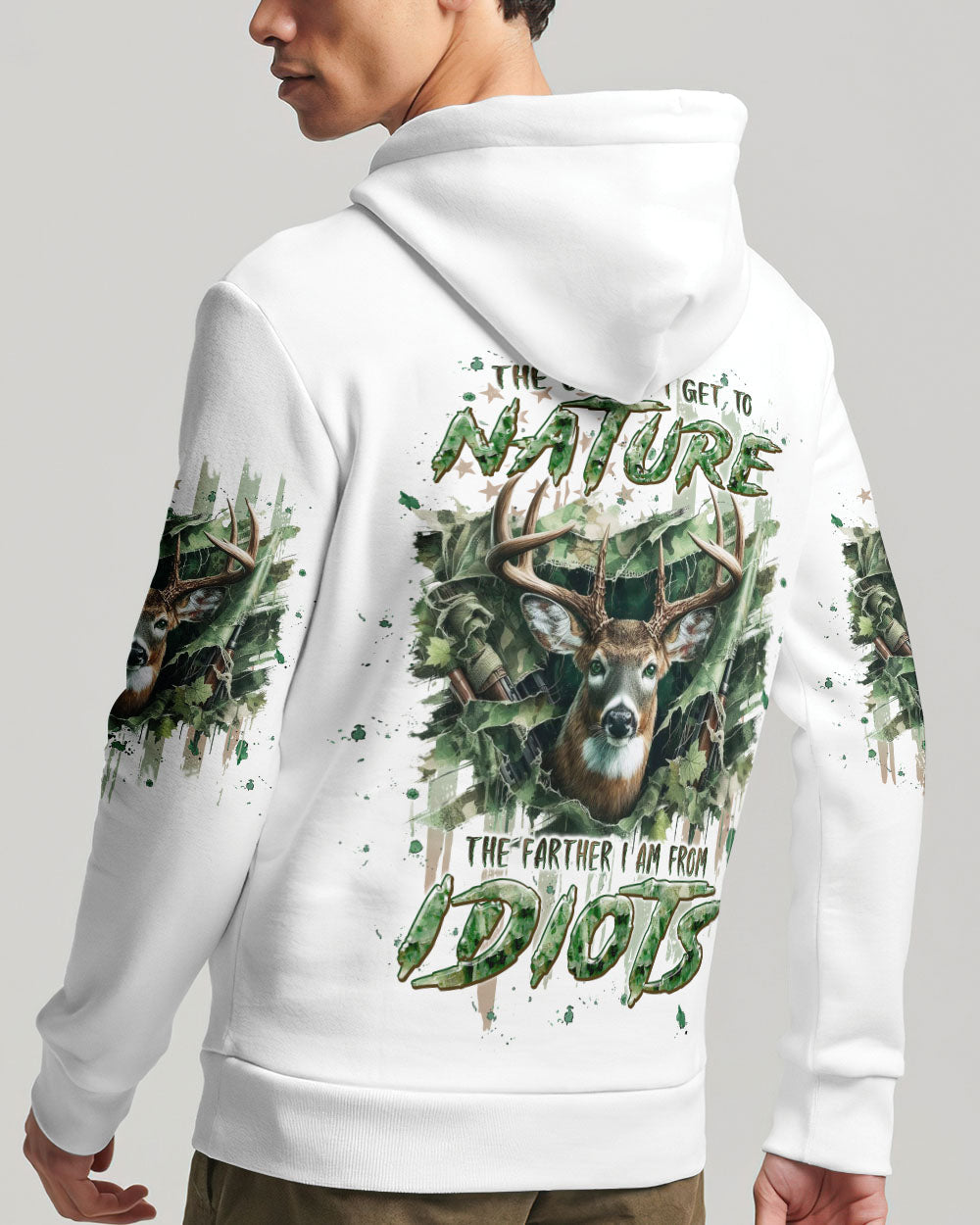 THE CLOSER I GET TO NATURE DEER HUNTING ALL OVER PRINT - TLPQ0509243