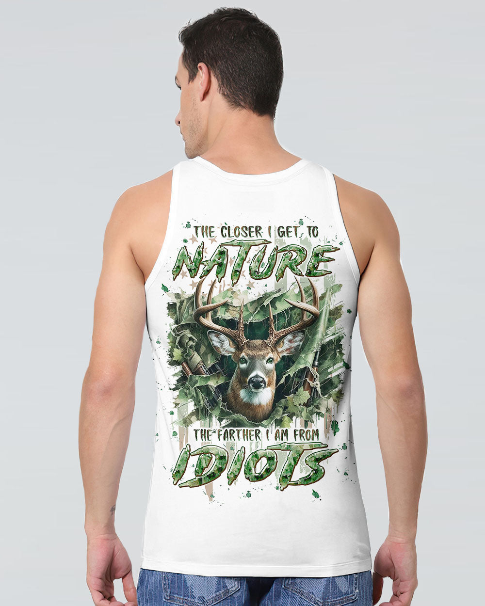 THE CLOSER I GET TO NATURE DEER HUNTING ALL OVER PRINT - TLPQ0509243