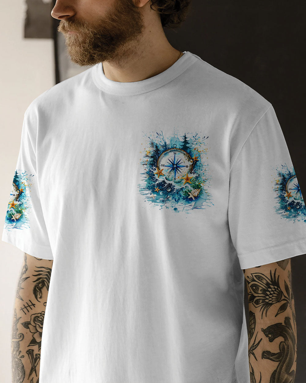 NOT ALL WHO WANDER ARE LOST COMPASS ALL OVER PRINT - TLPQ0909242
