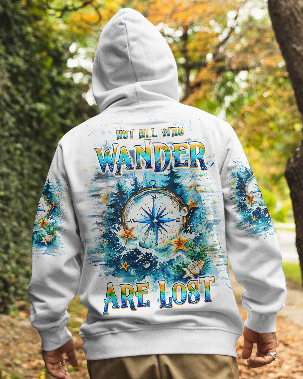 NOT ALL WHO WANDER ARE LOST COMPASS ALL OVER PRINT - TLPQ0909242