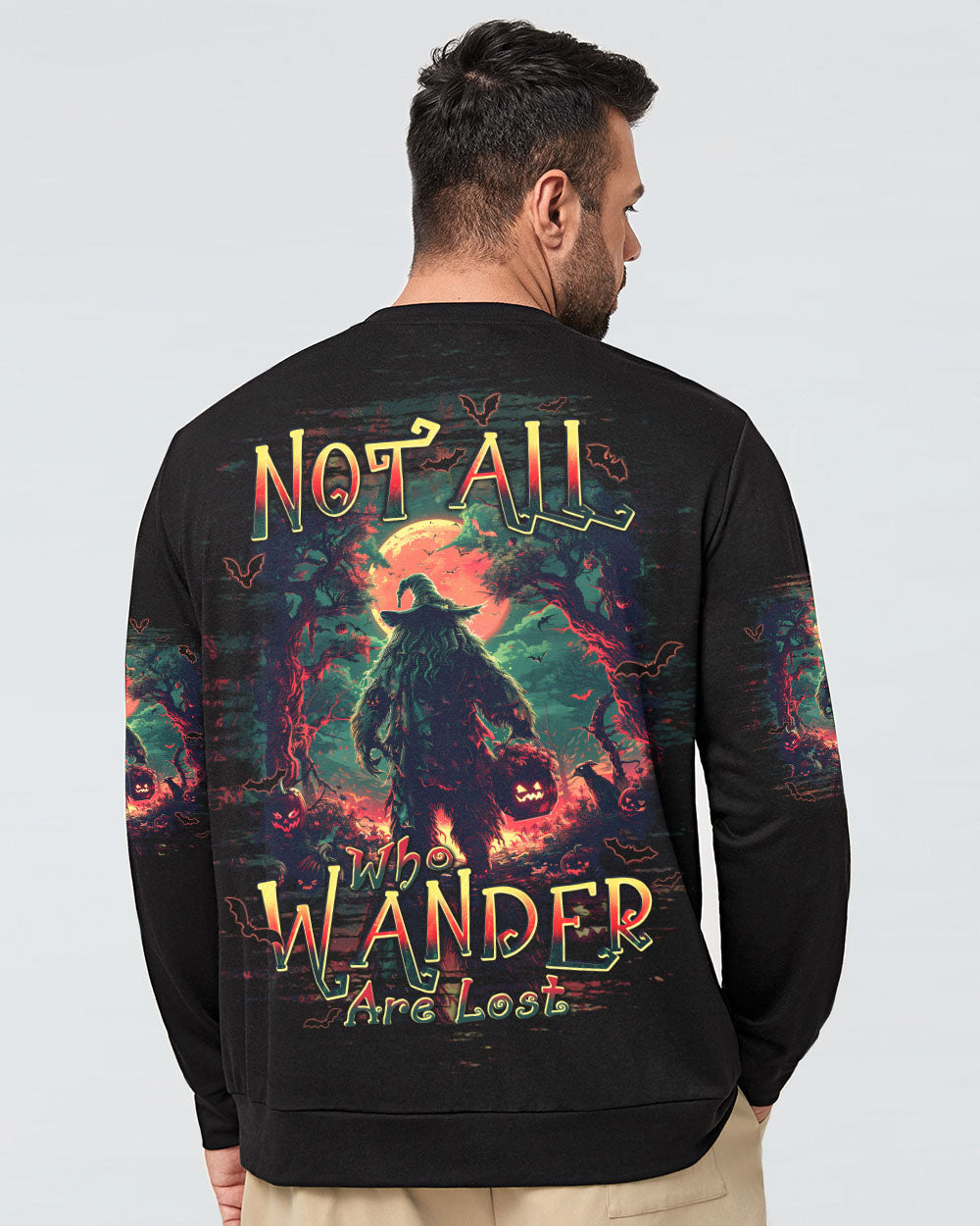 NOT ALL WHO WANDER ARE LOST BIGFOOT HALLOWEEN ALL OVER PRINT - TLPQ1109244