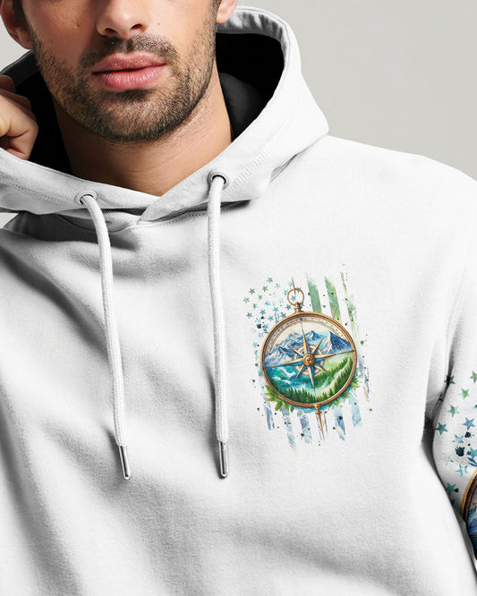BORN TO EXPLORE DESTINED TO BE WILD COMPASS ALL OVER PRINT - TLPQ1609241