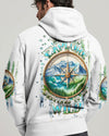 BORN TO EXPLORE DESTINED TO BE WILD COMPASS ALL OVER PRINT - TLPQ1609241