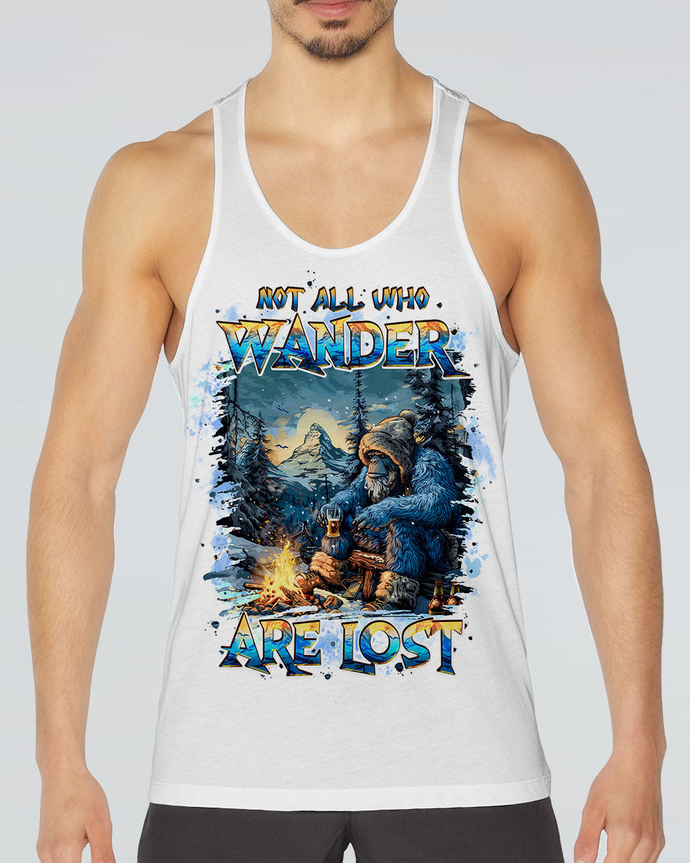 NOT ALL WHO WANDER ARE LOST BIGFOOT ALL OVER PRINT - TLPQ1710241