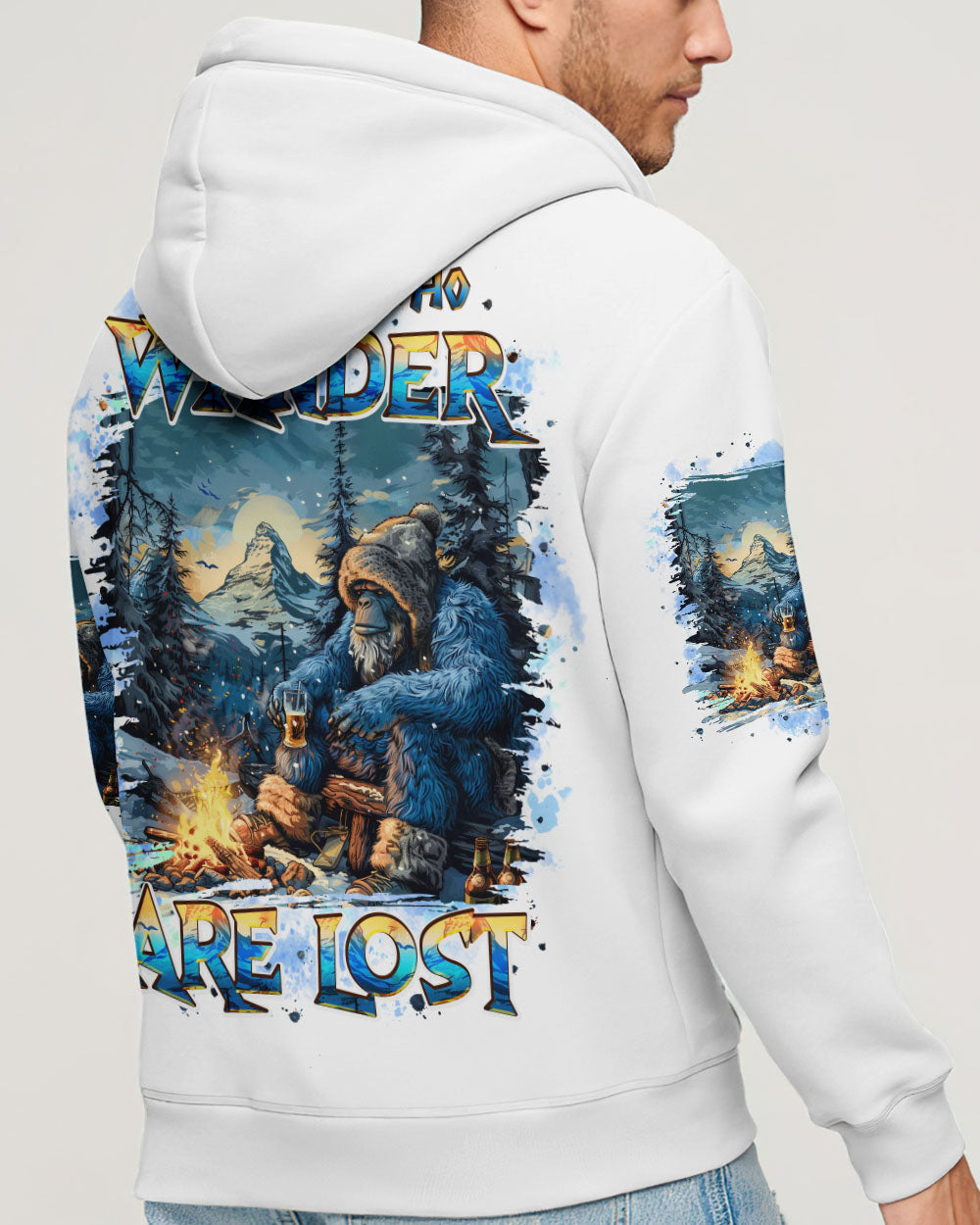 NOT ALL WHO WANDER ARE LOST BIGFOOT ALL OVER PRINT - TLPQ1710241