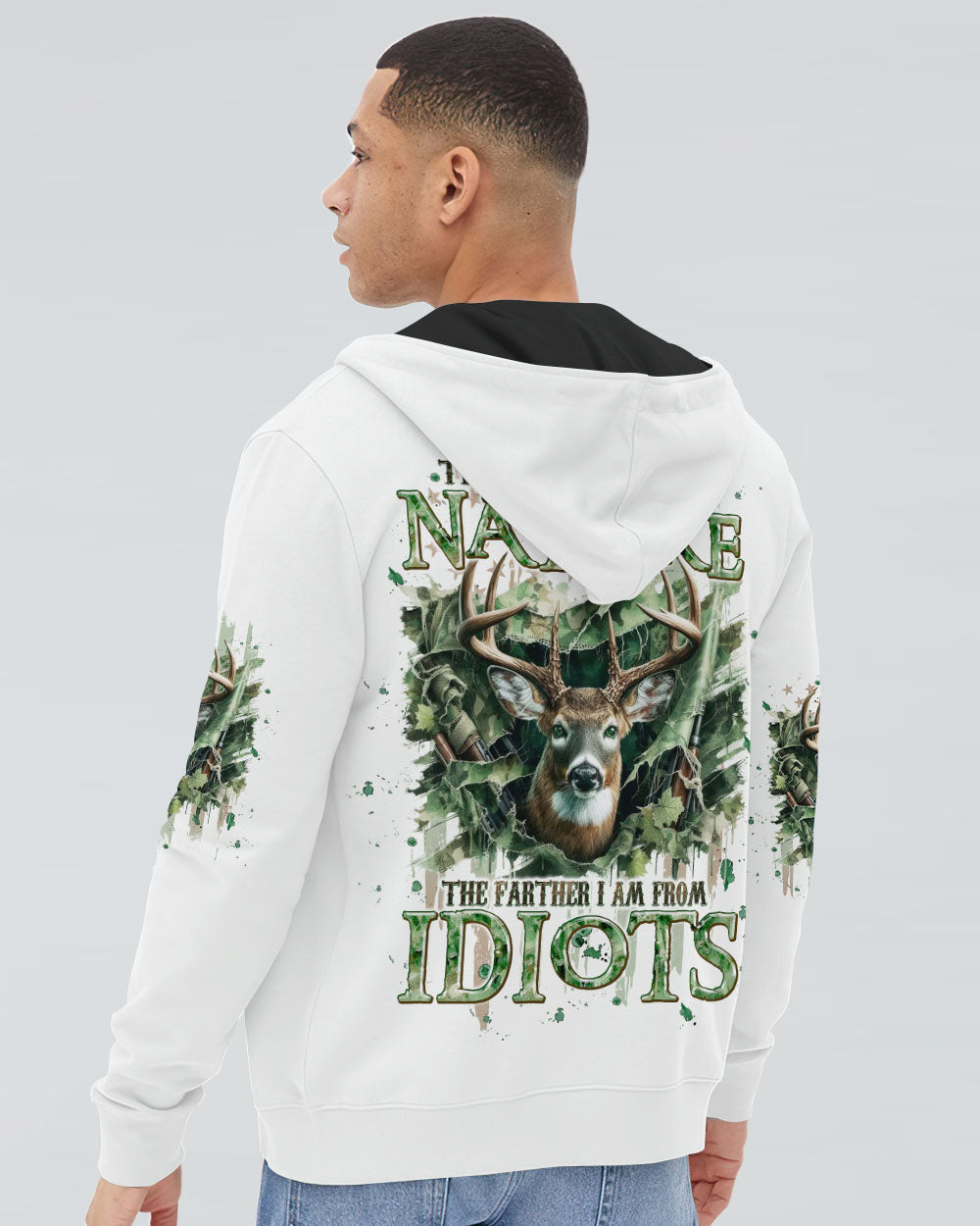 THE CLOSER I GET TO NATURE DEER HUNTING ALL OVER PRINT - TLPQ1807242