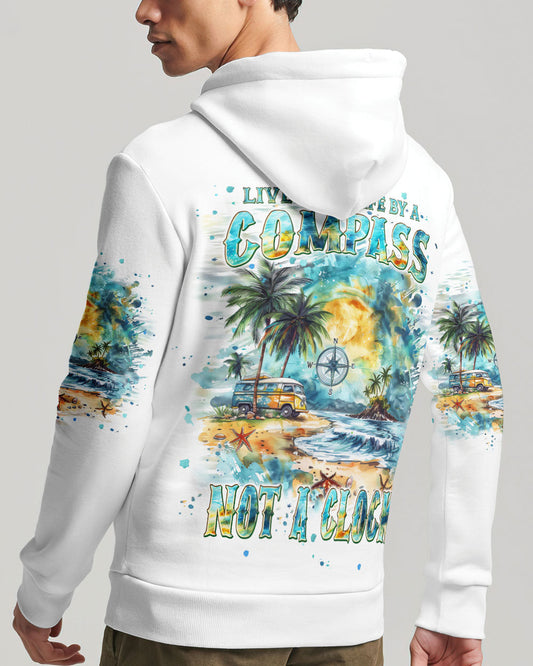 LIVE YOUR LIFE BY A COMPASS NOT A CLOCK BEACH ALL OVER PRINT - TLPQ1908242