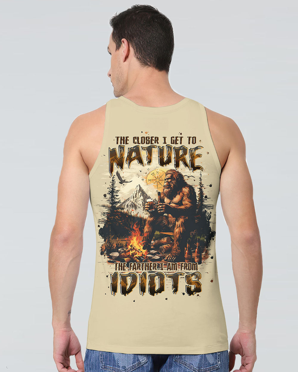 THE CLOSER I GET TO NATURE BIGFOOT ALL OVER PRINT - TLPQ2410241