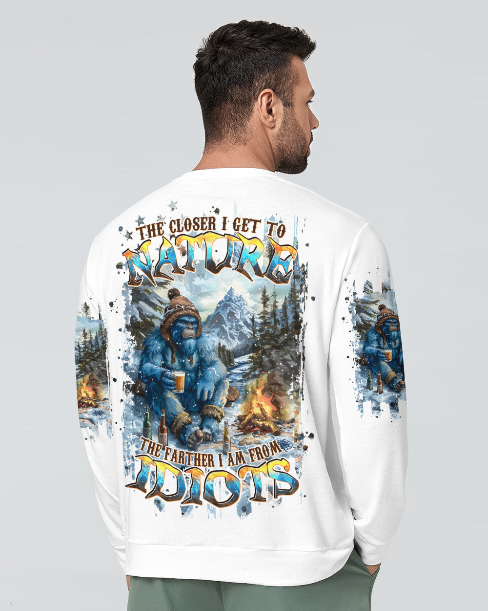 THE CLOSER I GET TO NATURE BIGFOOT ALL OVER PRINT - TLPQ2810243