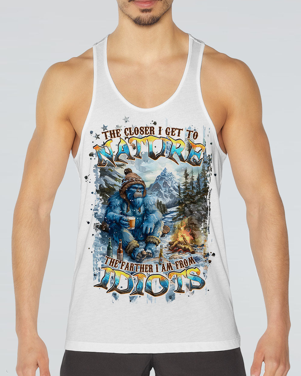 THE CLOSER I GET TO NATURE BIGFOOT ALL OVER PRINT - TLPQ2810243