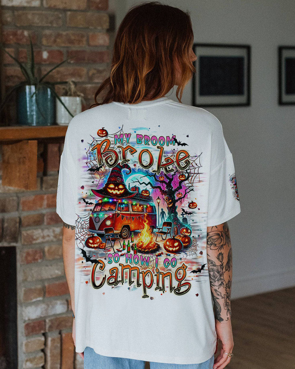 MY BROOM BROKE SO NOW HALLOWEEN CAMPING ALL OVER PRINT - TLPQ2908243