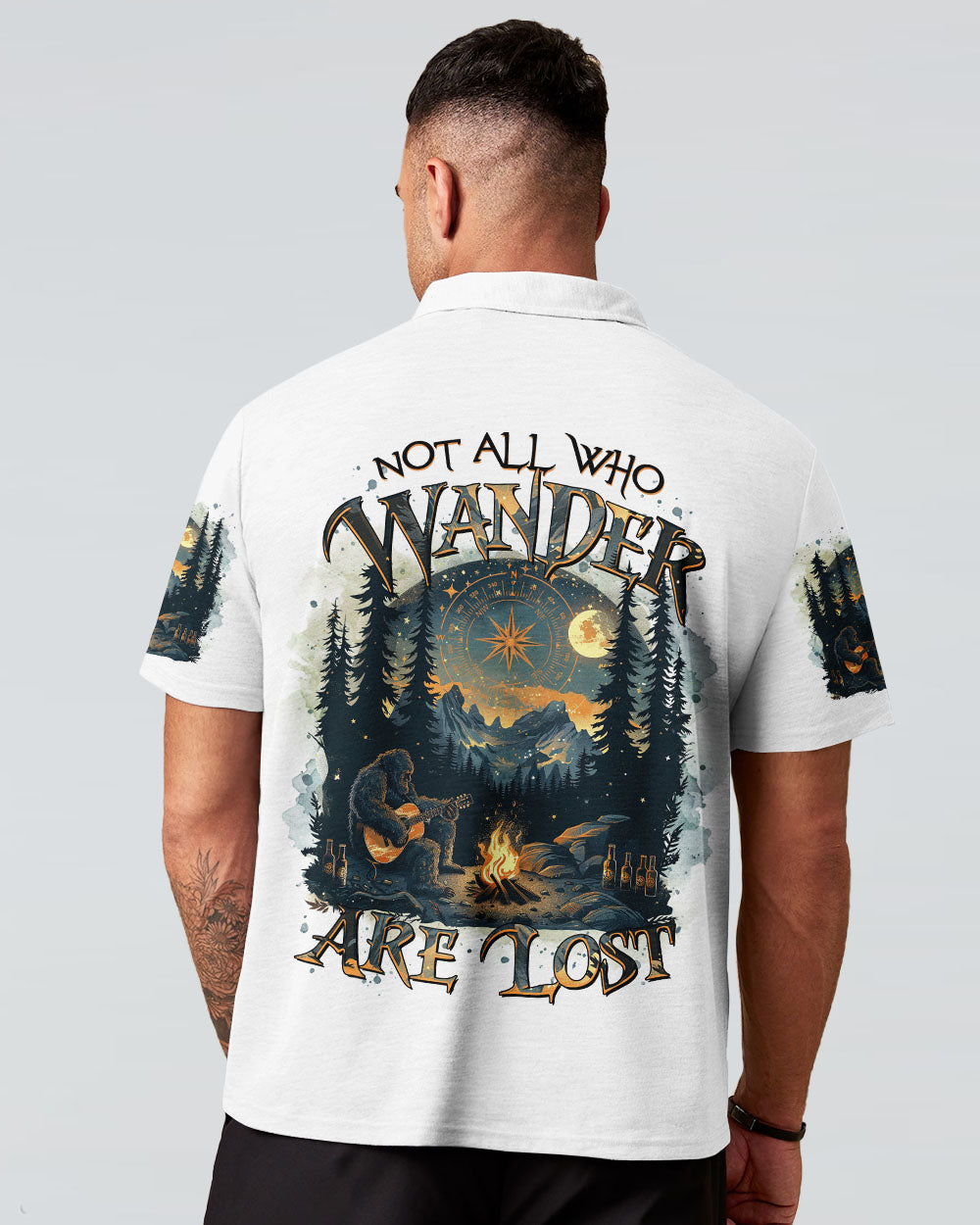NOT ALL WHO WANDER ARE LOST BIGFOOT COMPASS ALL OVER PRINT  - TLTR0212242