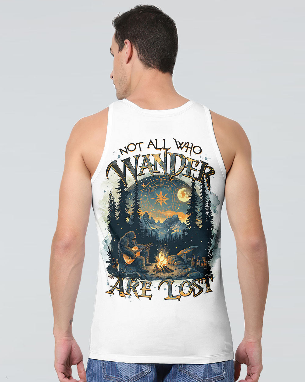 NOT ALL WHO WANDER ARE LOST BIGFOOT COMPASS ALL OVER PRINT  - TLTR0212242