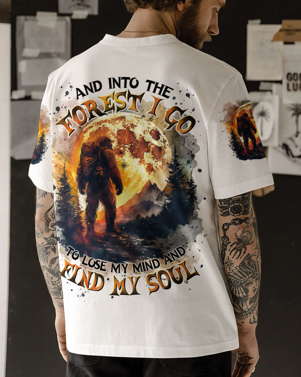AND INTO THE FOREST I GO BIGFOOT ALL OVER PRINT - TLTR0401254