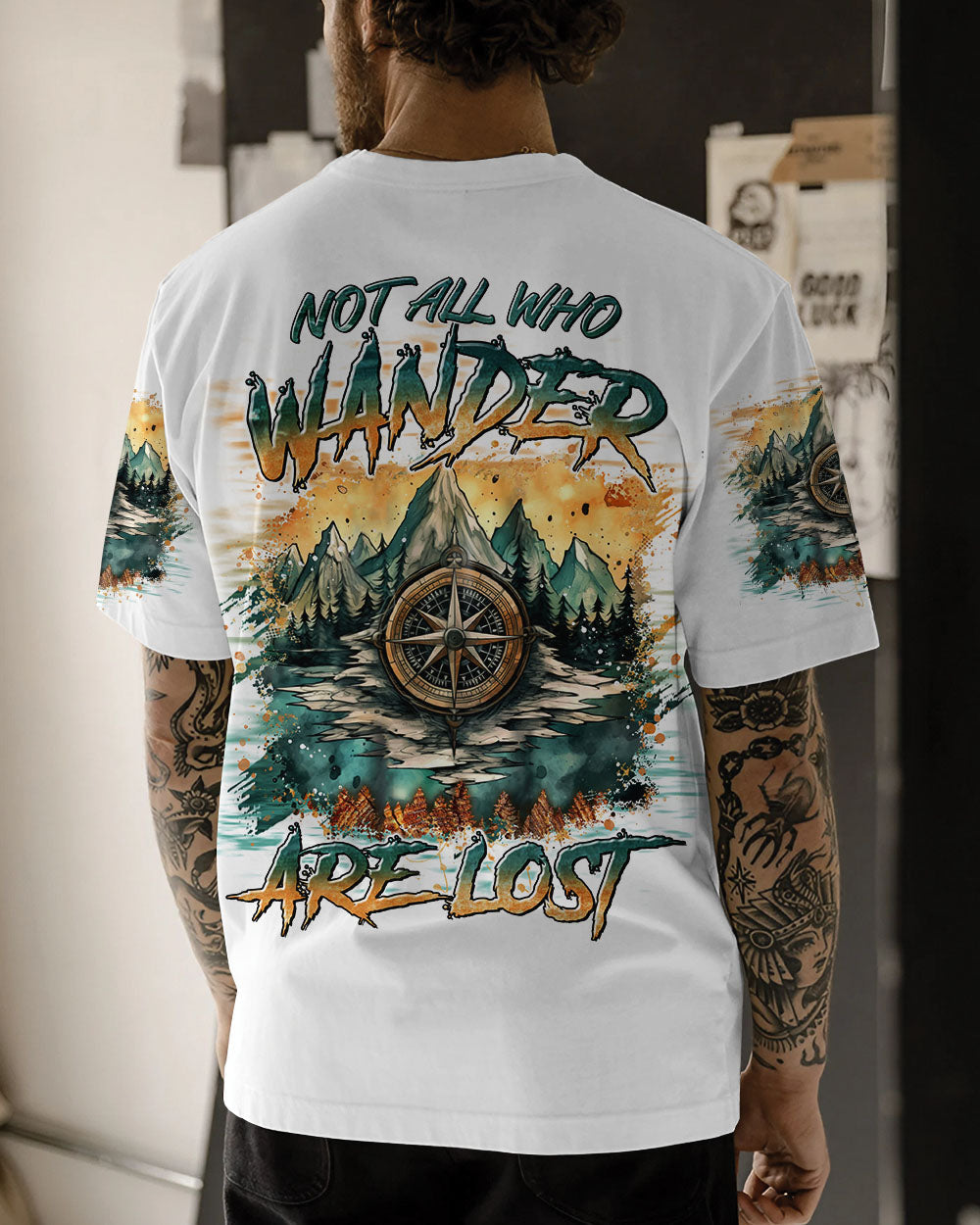 NOT ALL WHO WANDER ARE LOST COMPASS ALL OVER PRINT - TLTR0409242