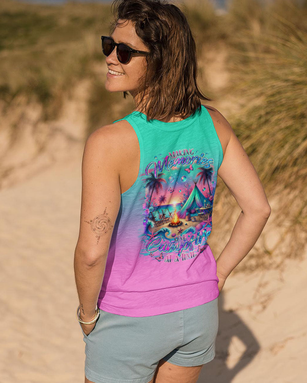 MAKING MEMORIES ONE CAMPFIRE AT A TIME BEACH ALL OVER PRINT - TLTR0507242
