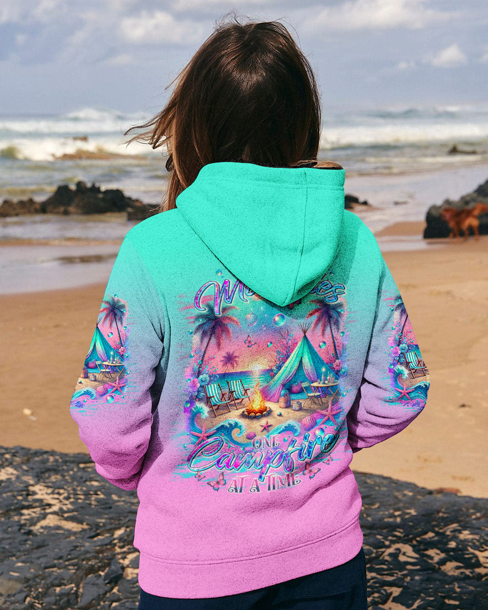 MAKING MEMORIES ONE CAMPFIRE AT A TIME BEACH ALL OVER PRINT - TLTR0507242