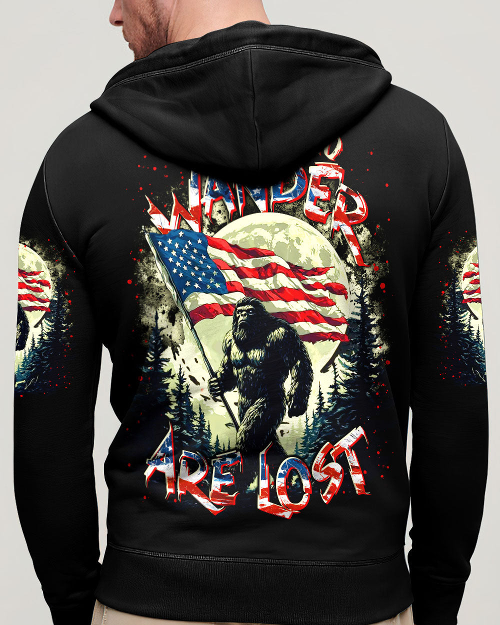 NOT ALL WHO WANDER ARE LOST BIGFOOT ALL OVER PRINT - TLTR0705253