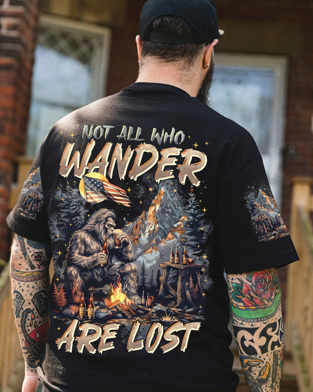 NOT ALL WHO WANDER ARE LOST BIGFOOT ALL OVER PRINT - TLTR0805251