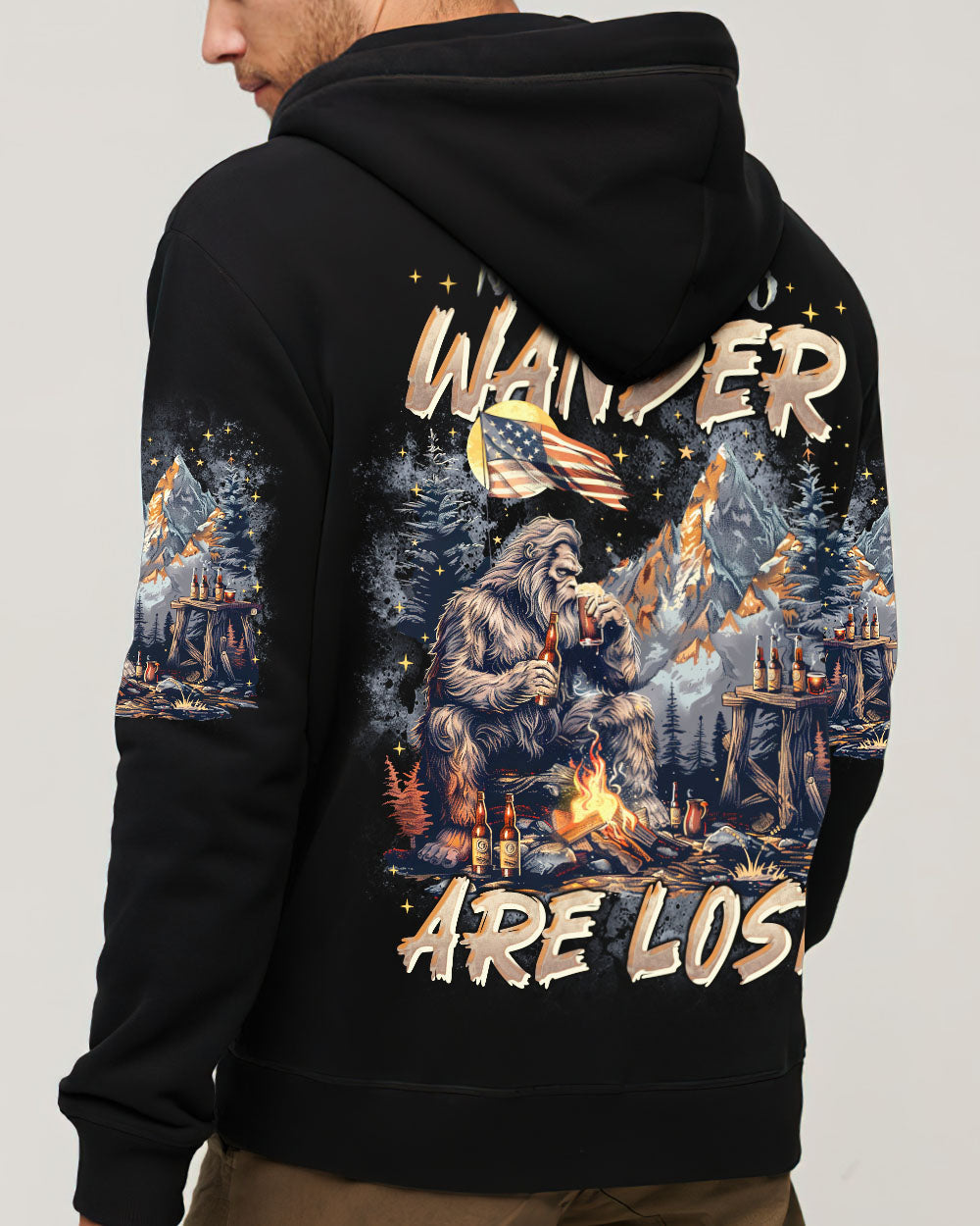 NOT ALL WHO WANDER ARE LOST BIGFOOT ALL OVER PRINT - TLTR0805251