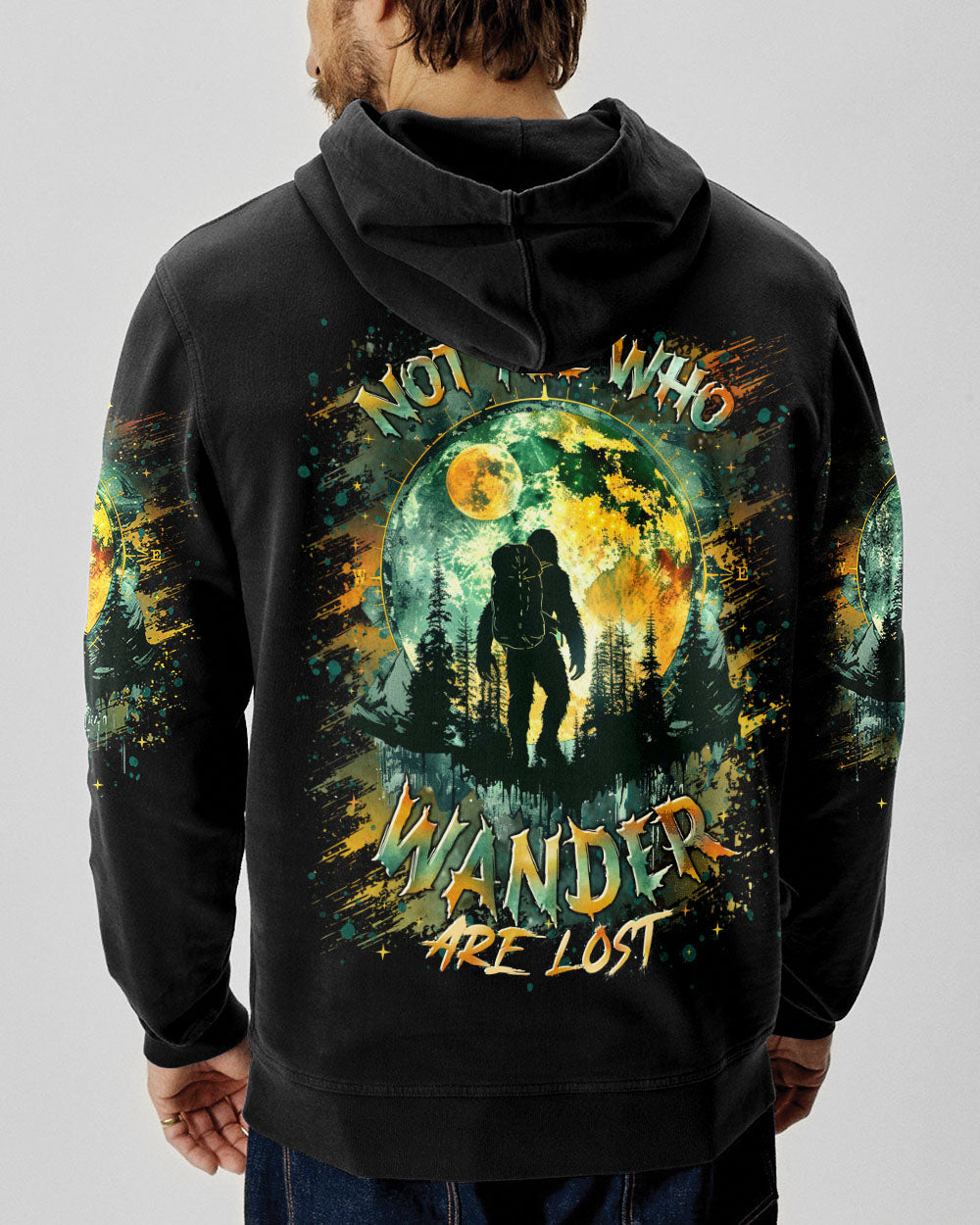 NOT ALL WHO WANDER ARE LOST  BIGFOOT ALL OVER PRINT - TLTR1002252
