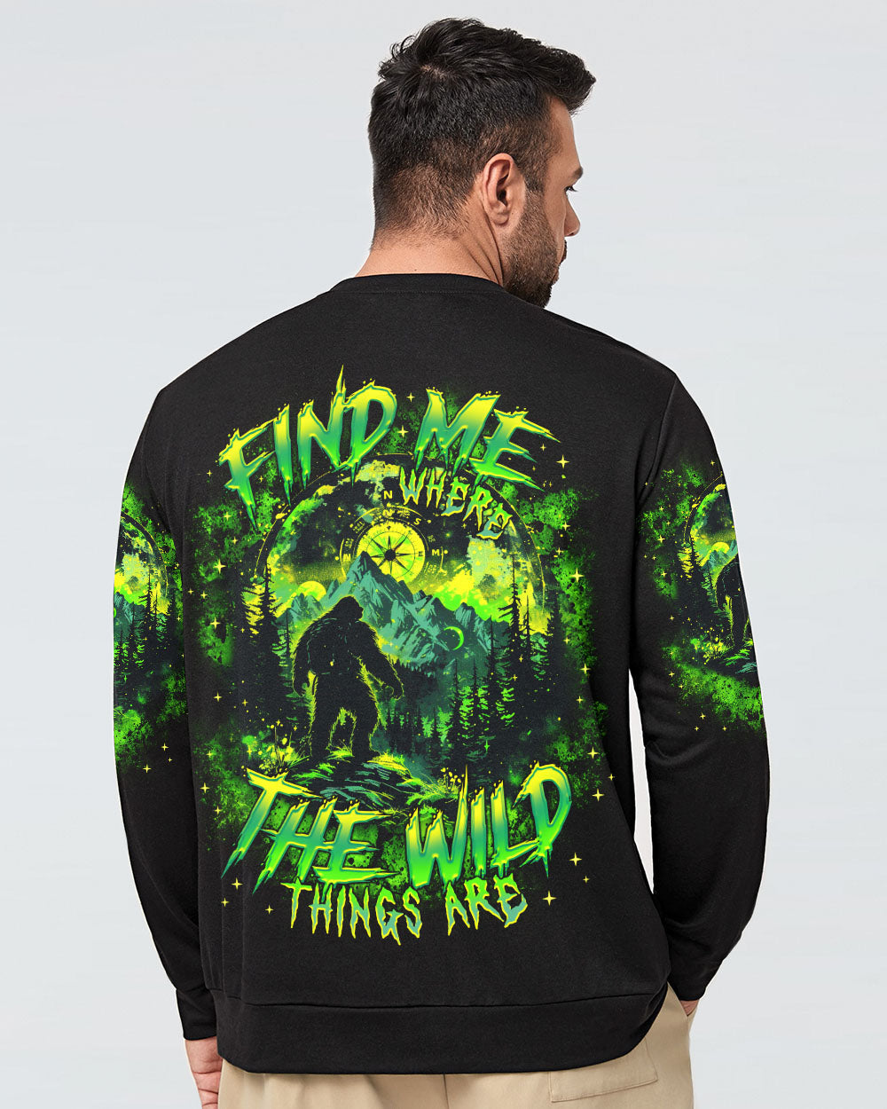 FIND ME WHERE THE WILD THINGS ARE BIGFOOT ALL OVER PRINT  - TLTR1103251
