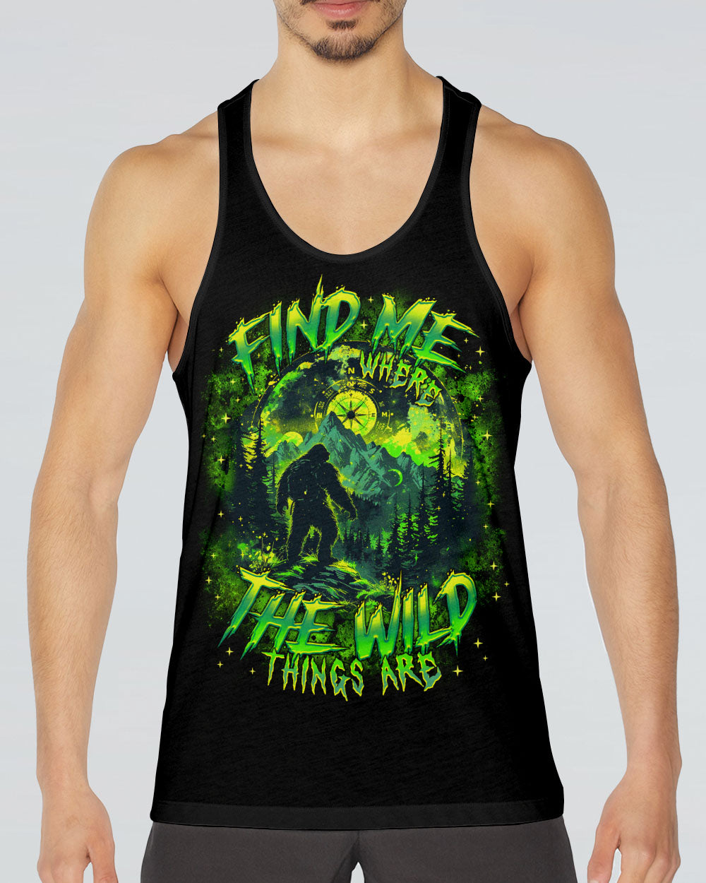 FIND ME WHERE THE WILD THINGS ARE BIGFOOT ALL OVER PRINT  - TLTR1103251