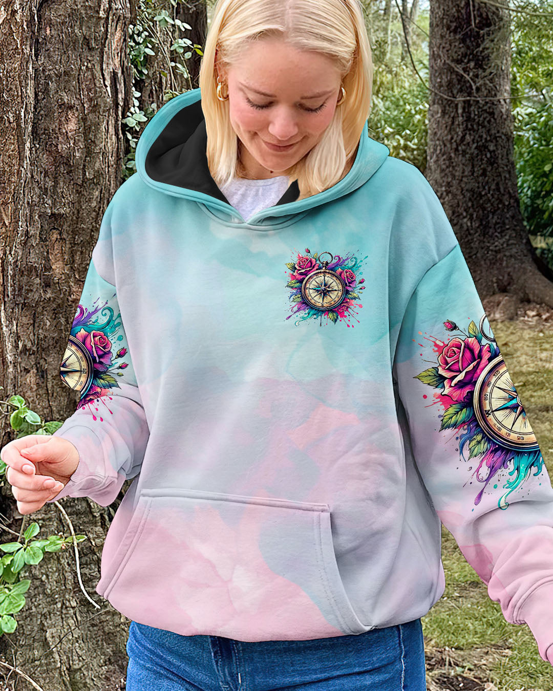 WANDER WOMAN FLORAL COMPASS ALL OVER PRINT  - TLTR1303253