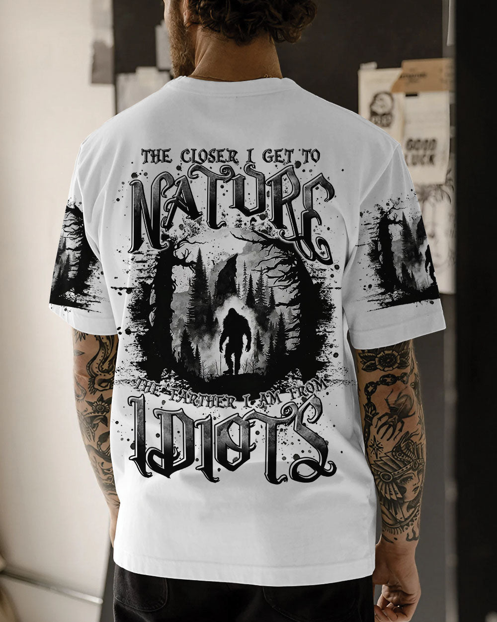 THE CLOSER I GET TO NATURE BIGFOOT ALL OVER PRINT - TLTR1409243