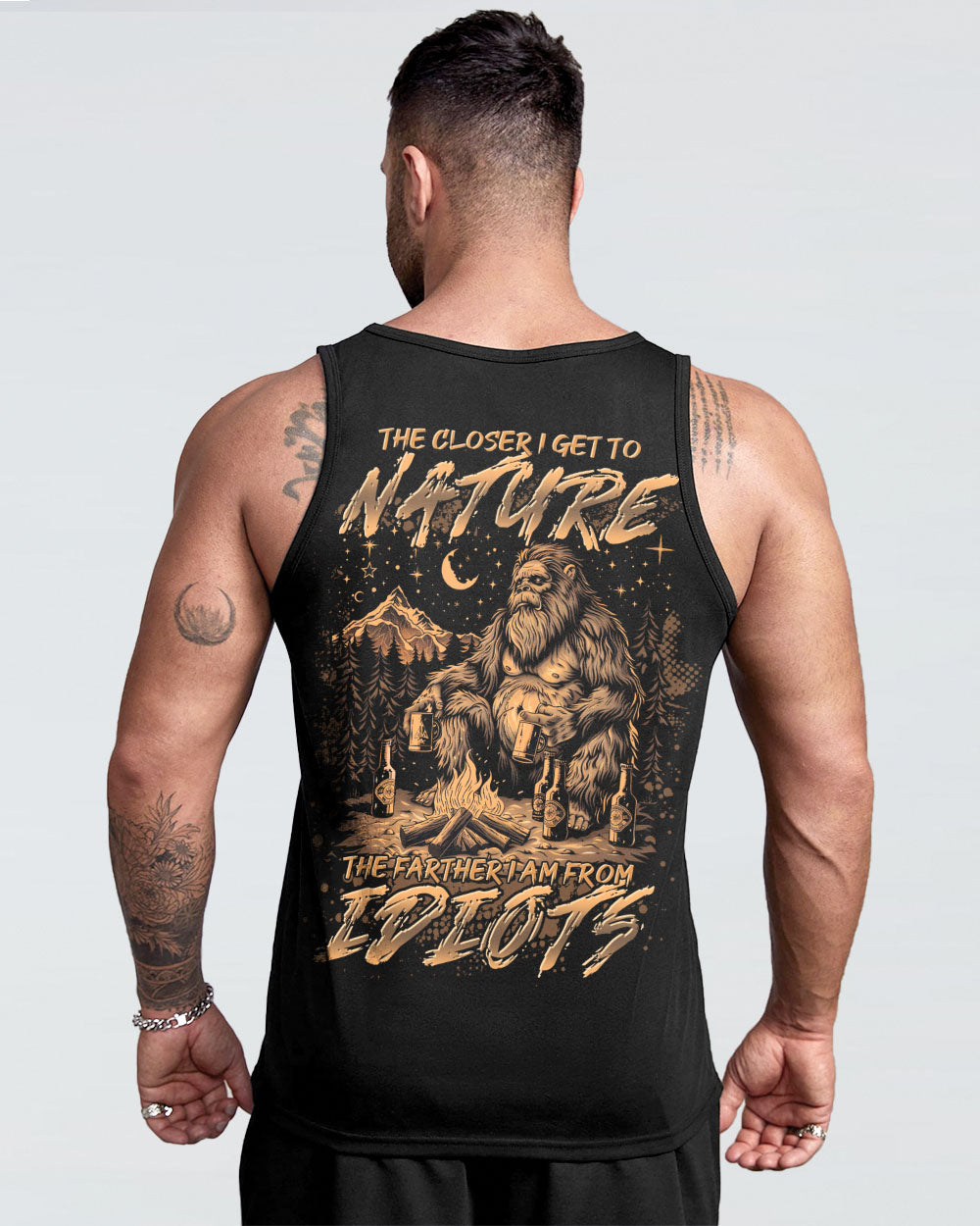 THE CLOSER I GET TO NATURE BIGFOOT CAMPFIRE ALL OVER PRINT - TLTR1508243
