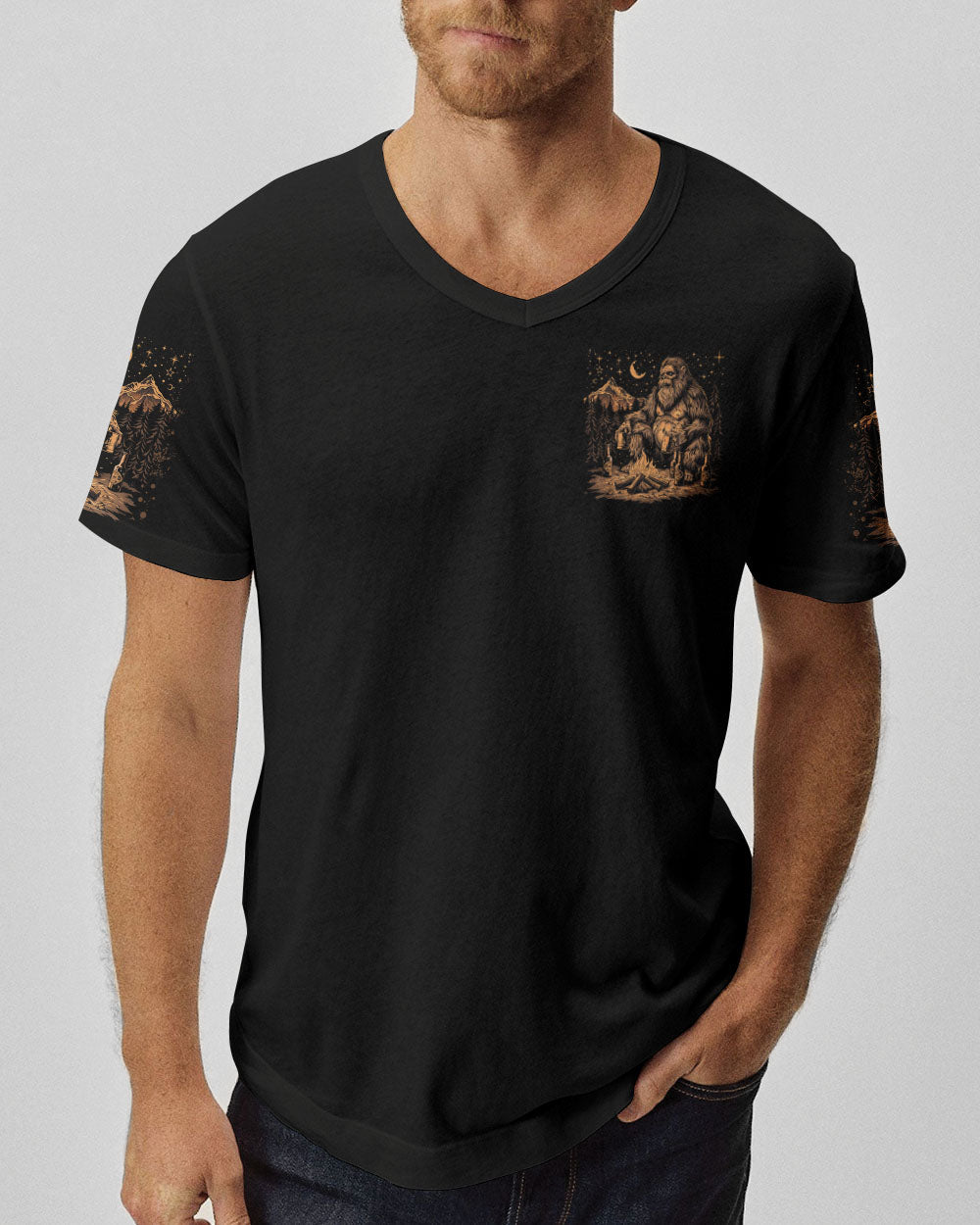 THE CLOSER I GET TO NATURE BIGFOOT CAMPFIRE ALL OVER PRINT - TLTR1508243