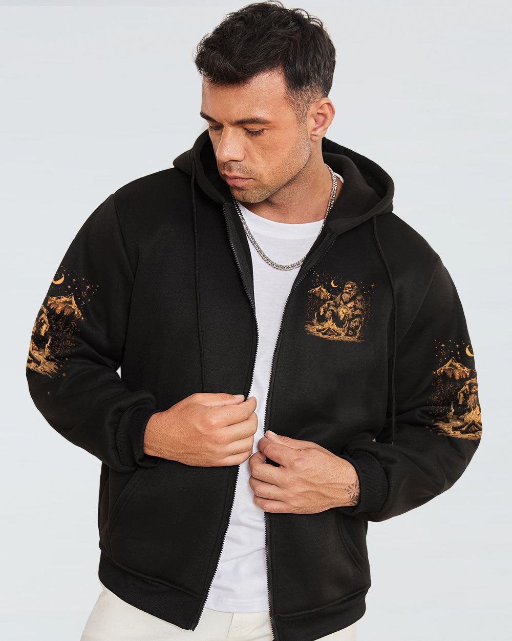 THE CLOSER I GET TO NATURE BIGFOOT CAMPFIRE ALL OVER PRINT - TLTR1508243