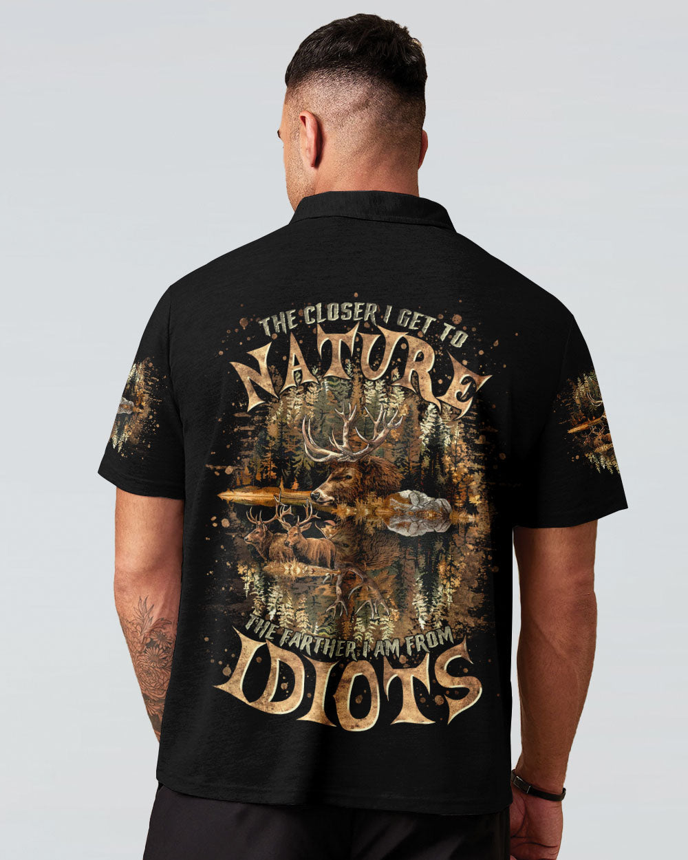 THE CLOSER I GET TO NATURE DEER HUNTING ALL OVER PRINT -  TLTR1511242