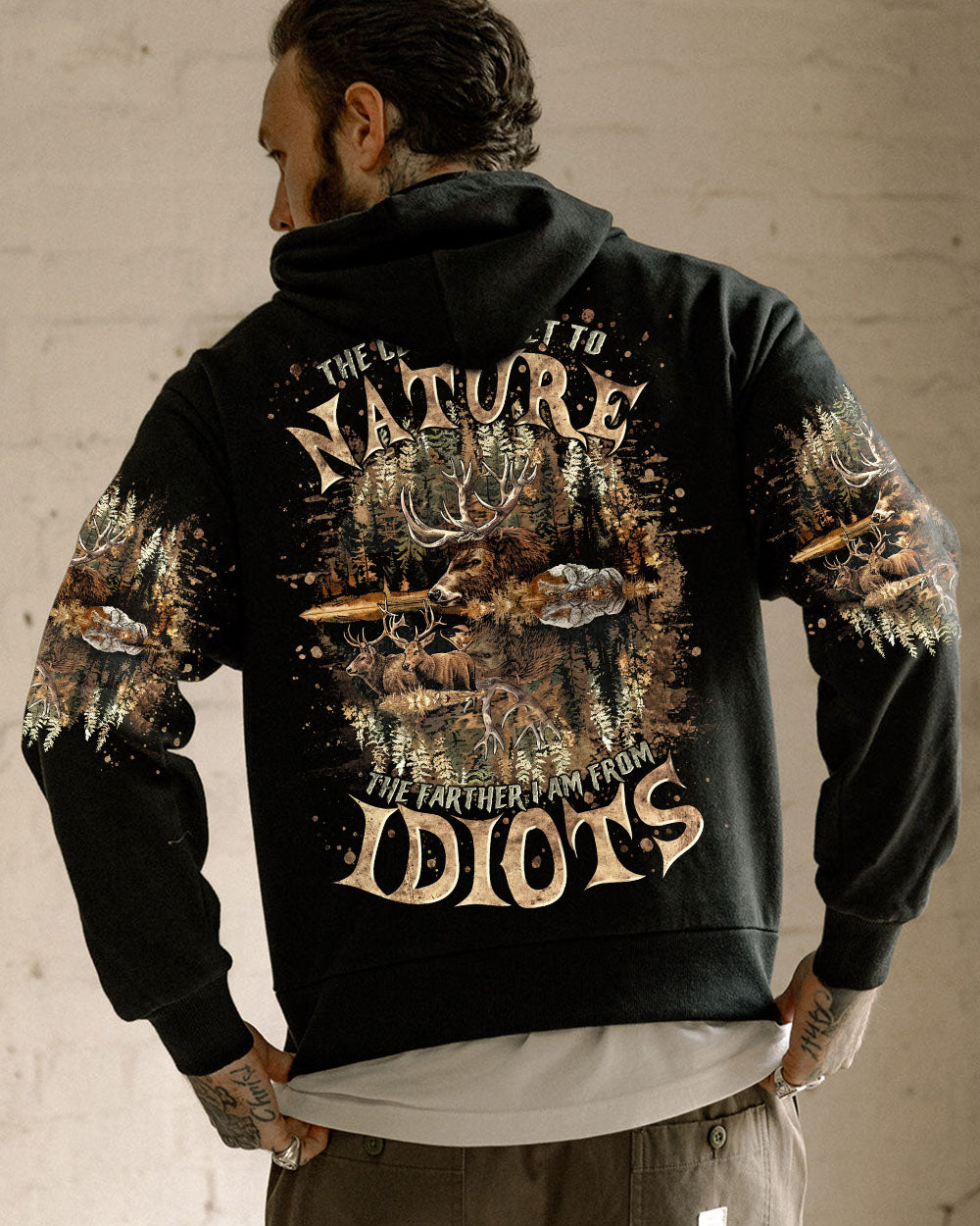 THE CLOSER I GET TO NATURE DEER HUNTING ALL OVER PRINT -  TLTR1511242