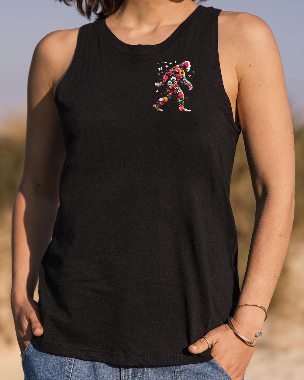 WANDER WOMAN FLORAL BIGFOOT ALL OVER PRINT  - TLTR1703254