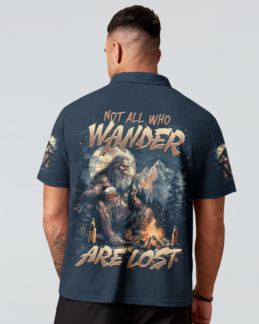 NOT ALL WHO WANDER ARE LOST BIGFOOT COMPASS ALL OVER PRINT - TLTR1812241