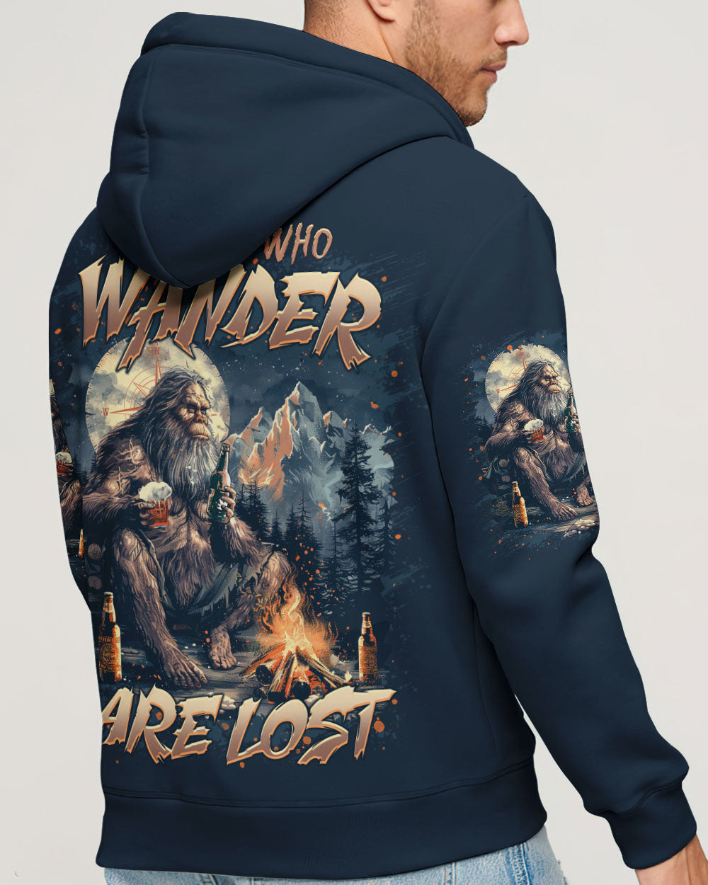 NOT ALL WHO WANDER ARE LOST BIGFOOT COMPASS ALL OVER PRINT - TLTR1812241