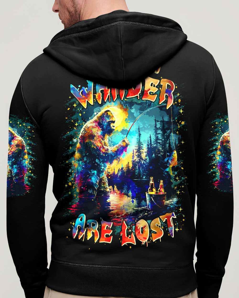 NOT ALL WHO WANDER ARE LOST BIGFOOT ALL OVER PRINT - TLTR2002252