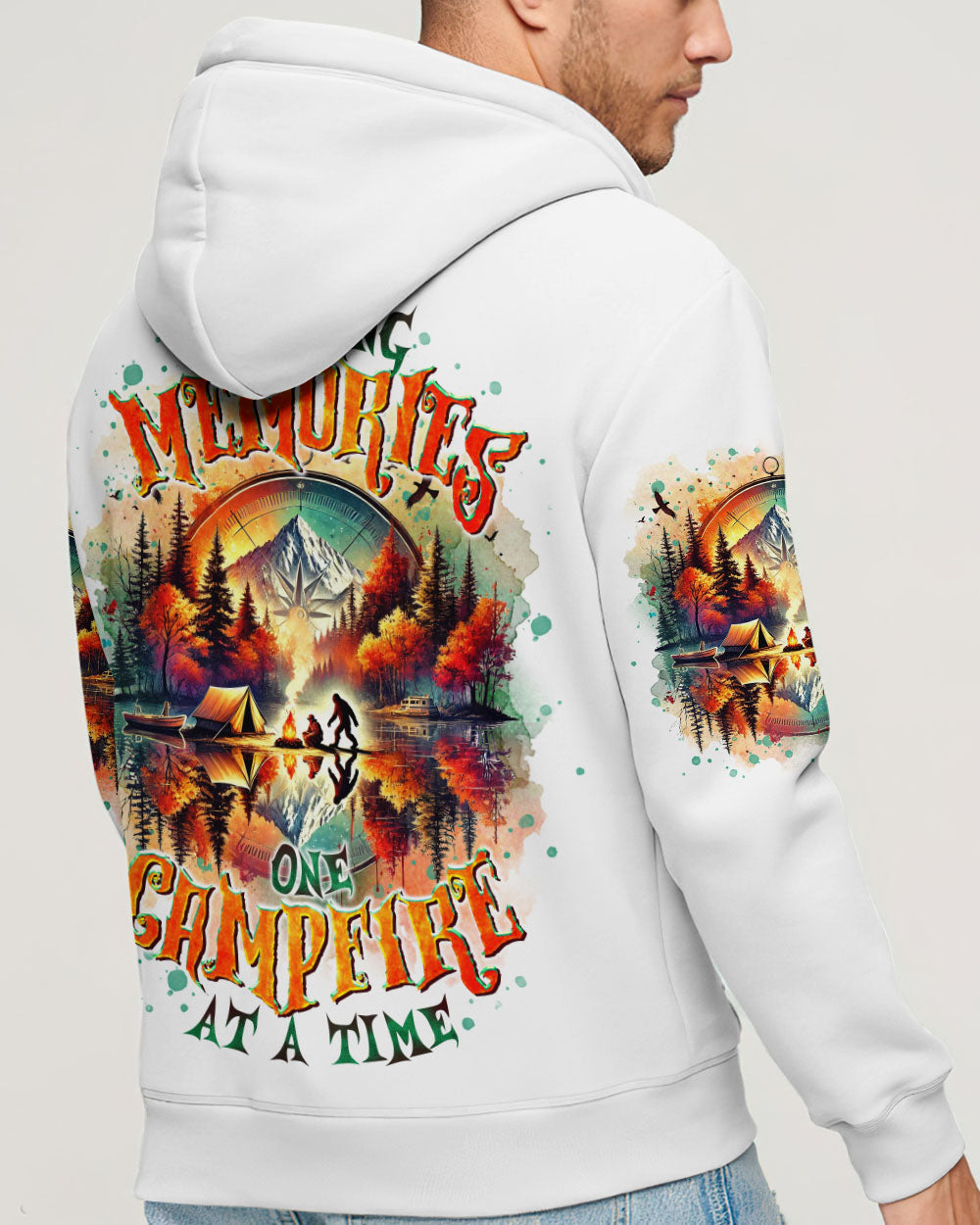 MAKING MEMORIES ONE CAMPFIRE AT A TIME BIGFOOT ALL OVER PRINT  - TLTR2201254