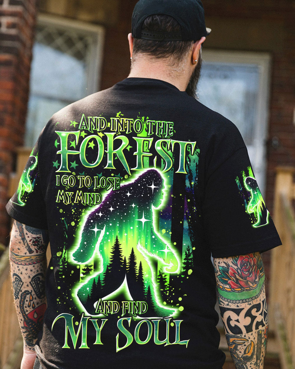AND INTO THE FOREST I GO BIGFOOT ALL OVER PRINT - TLTR2211242