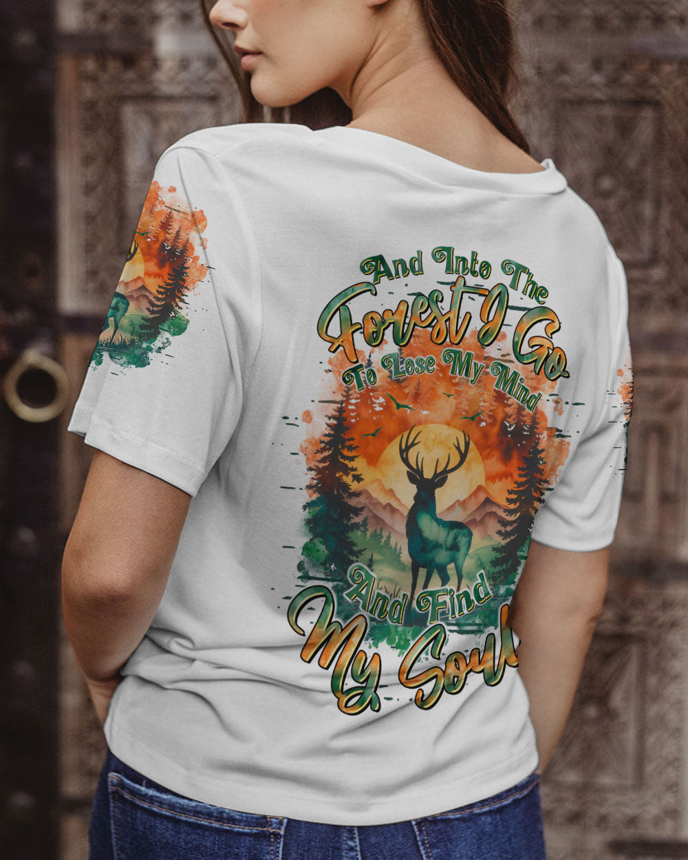 AND INTO THE FOREST I GO DEER ALL OVER PRINT - TLTR2309254
