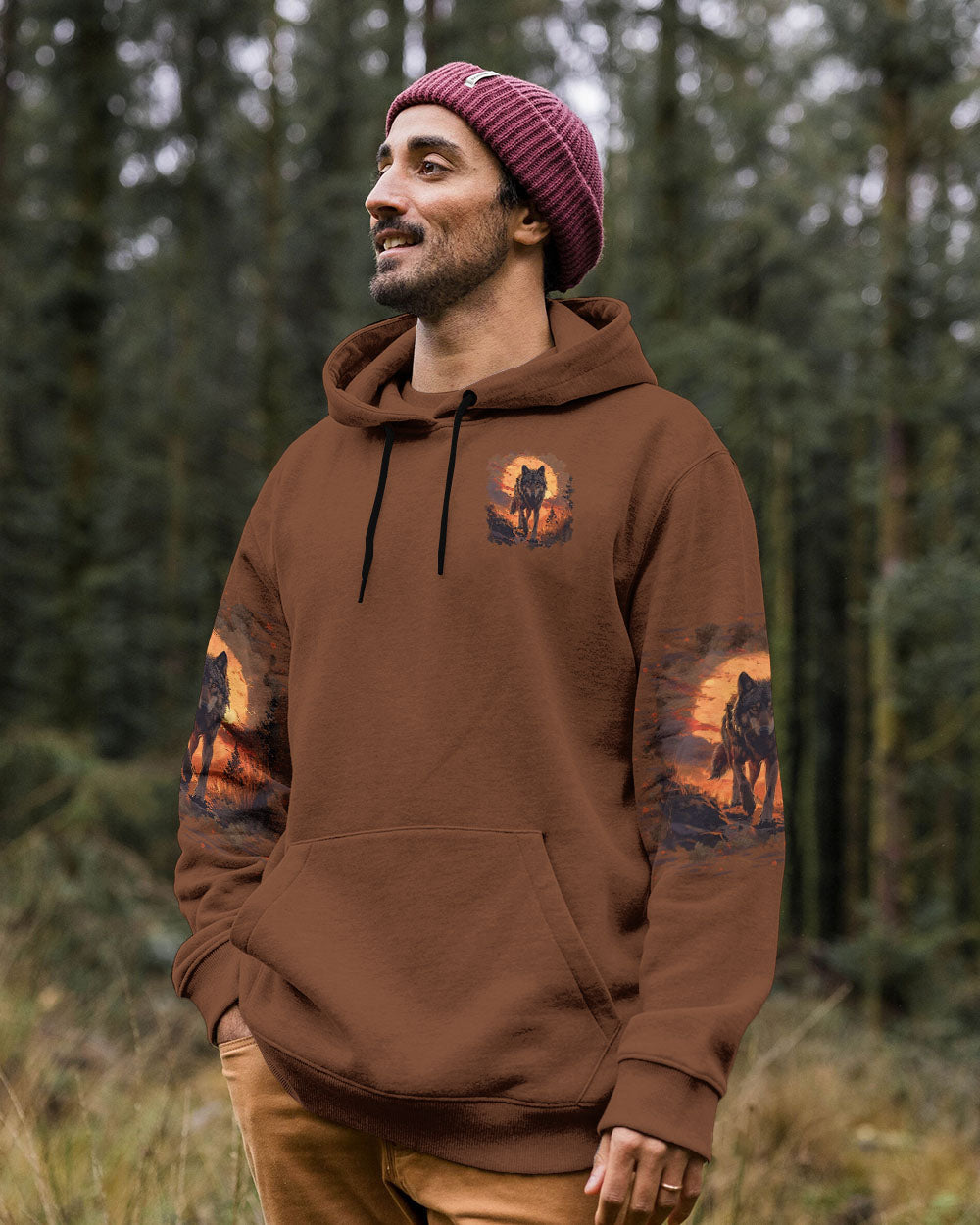 MY SPIRIT ANIMAL IS A WOLF ALL OVER PRINT  - TLTR2403251