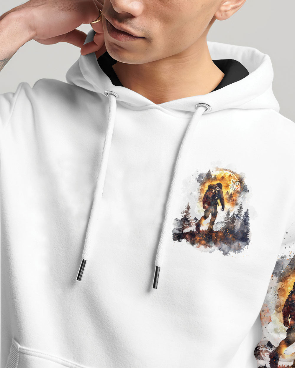 NOT ALL WHO WANDER ARE LOST BIGFOOT COMPASS ALL OVER PRINT - TLTR2409242
