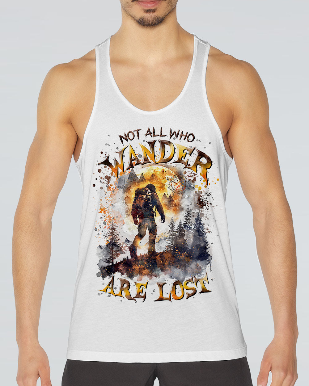 NOT ALL WHO WANDER ARE LOST BIGFOOT COMPASS ALL OVER PRINT - TLTR2409242