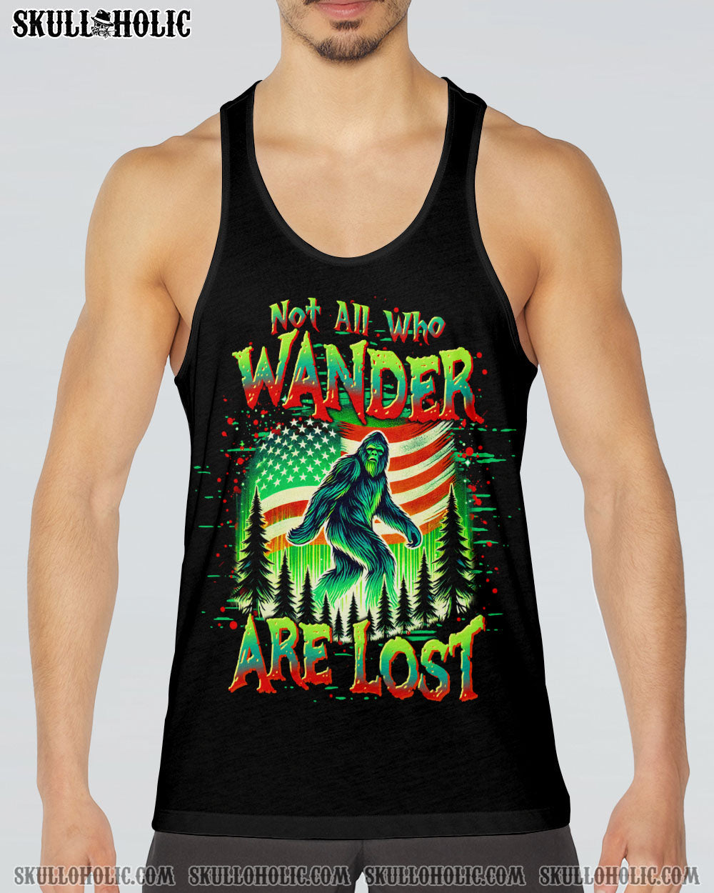 NOT ALL WHO WANDER ARE LOST BIGFOOT ALL OVER PRINT - TLTR2409252